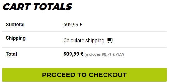 1. Click "Calculate Shipping".